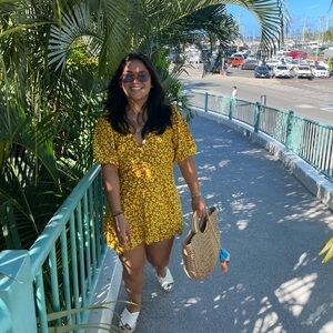 Faithful the Brand | Floral Mini Dress Tie Back Dress | Size 10